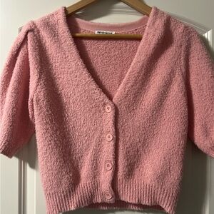 Reformation Soft Pink Cardigan Sweater